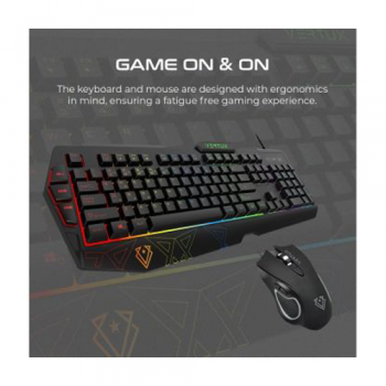 Ergonomic Gaming Keyboard & Mouse With Programmable Macro Keys
