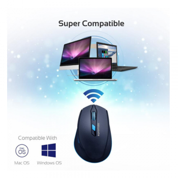 ergonomically designed 2.4GHz wireless mouse