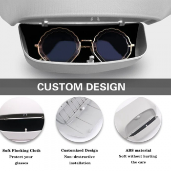 Sunglass Holder for Tesla Roof Mounted Eyeglass Case