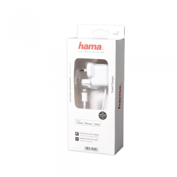 Hama Travel Lightning Charger 1m White