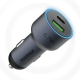 MOMAX MOVE 67W DUAL PORT CAR CHARGER SPACE GREY