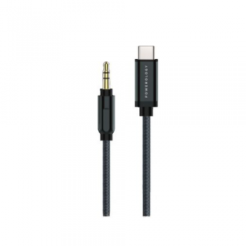 Powerology Aluminum Braided Audio Cable Type-C to 3.5mm AUX