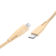 RAVPOWER TYPE C TO LIGHTNING CABLE 1.2M NYLON GOLD