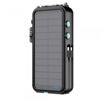 Powerology FM Radio Solar Wireless PowerBank 16000 mAh - Black Powerology FM Radio Solar Wireless PowerBank 16000 mAh - Black