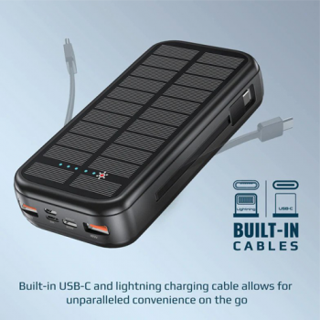 Ecolite Power Bank 20000mAh With USB C Port And Lightning Cables