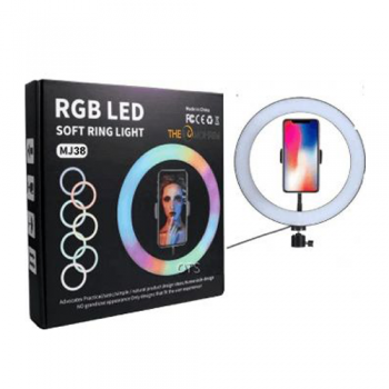 The RGB 25W Soft Ring Light Live 38cm USB with Tripod and Smart Phone Stand